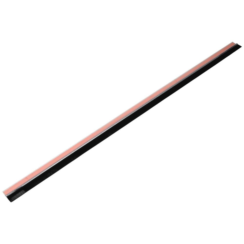 Draught strip brush 100 cm PVC transparent