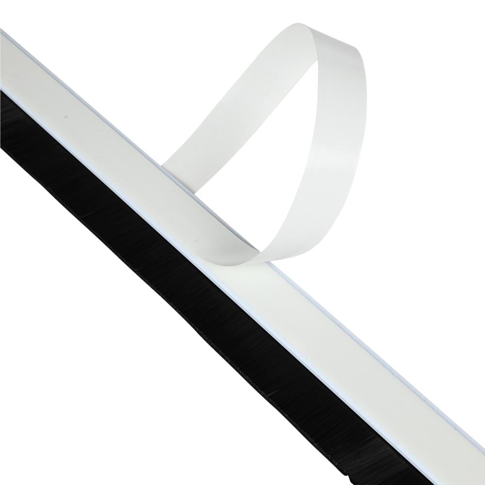 Draught strip brush 100 cm PVC white