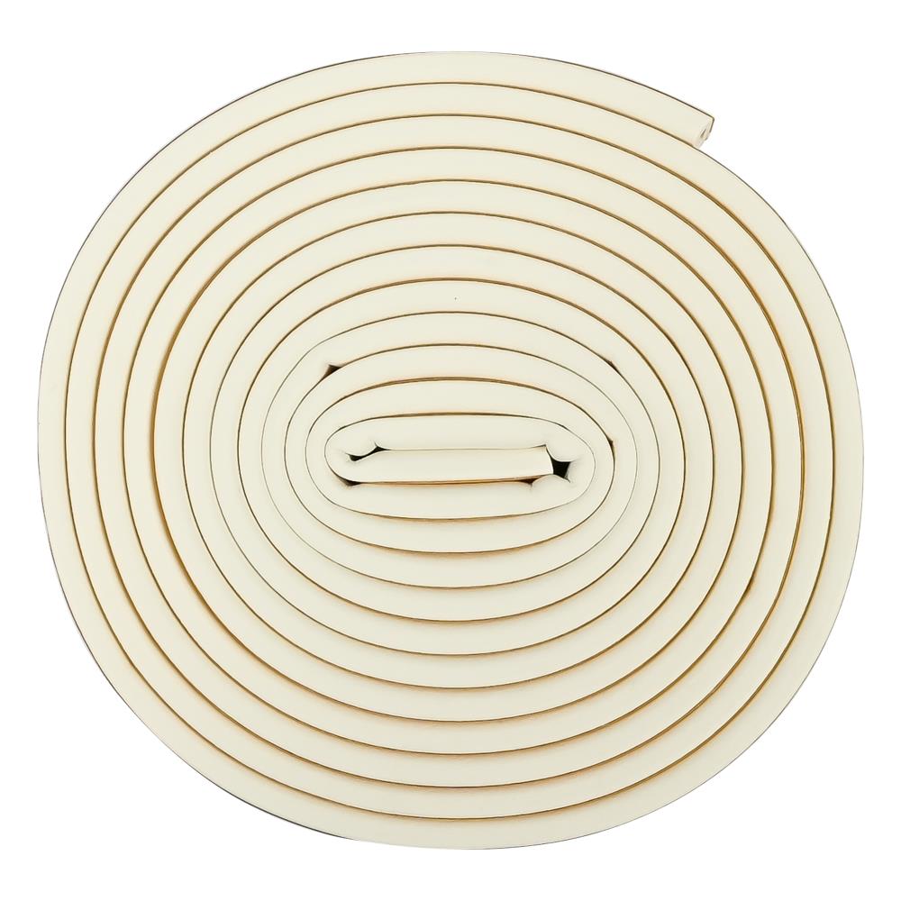 Tochtstrip rubber D-profiel 2 x 3 m wit