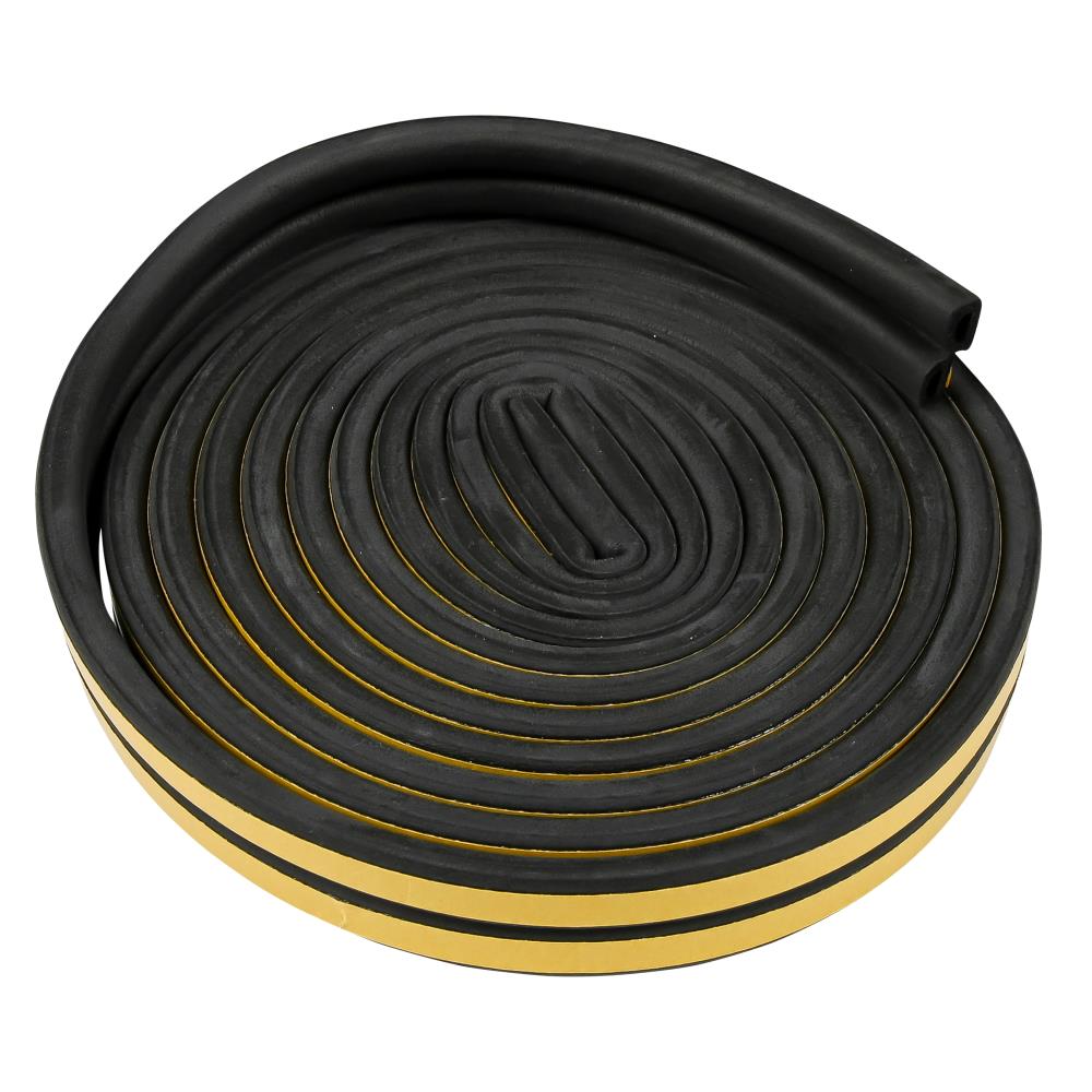 Draught strip D-profile 2 x 3 m black