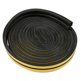 Draught strip D-profile 2 x 3 m black