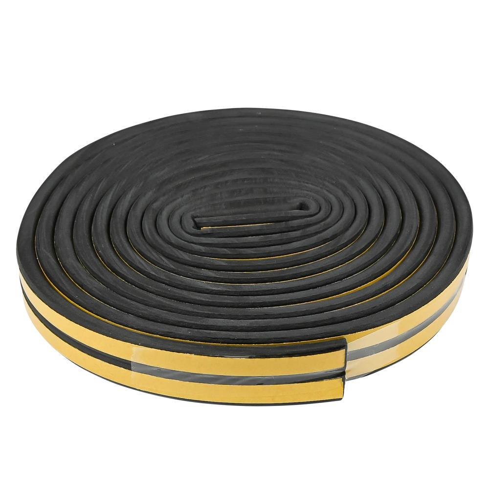 Draught strip D-profile 2 x 3 m black