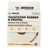 Tochtstrip rubber E-profiel 2 x 3 m wit