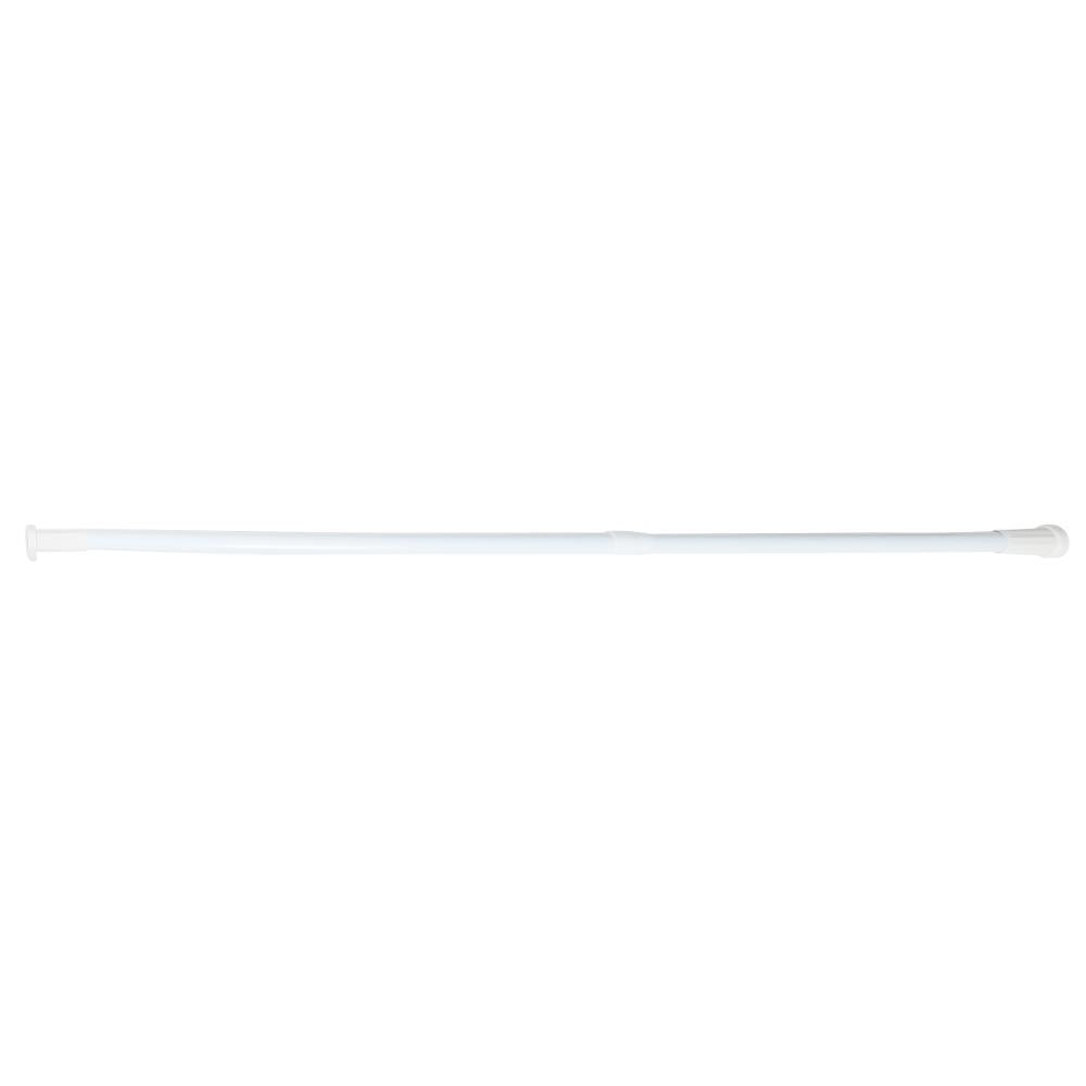 Douchegordijnstang 77,5 - 135 cm wit