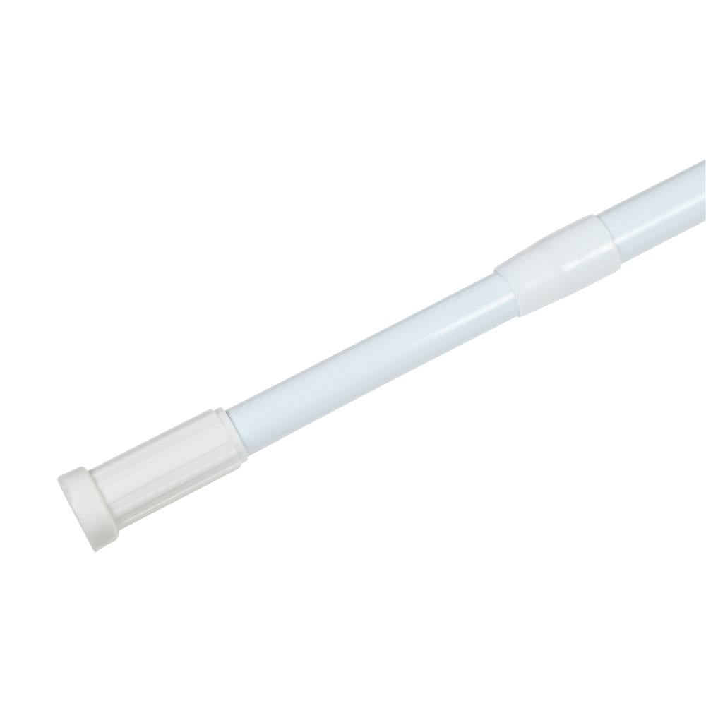 Douchegordijnstang 77,5 - 135 cm wit