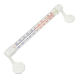 Thermomètre extérieur avec ventouse blanc 21 cm