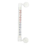 Thermomètre extérieur avec ventouse blanc 21 cm