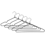 Clothes hangers metal with anti-slip coating 5 pcs black