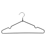 Clothes hangers metal with anti-slip coating 5 pcs black
