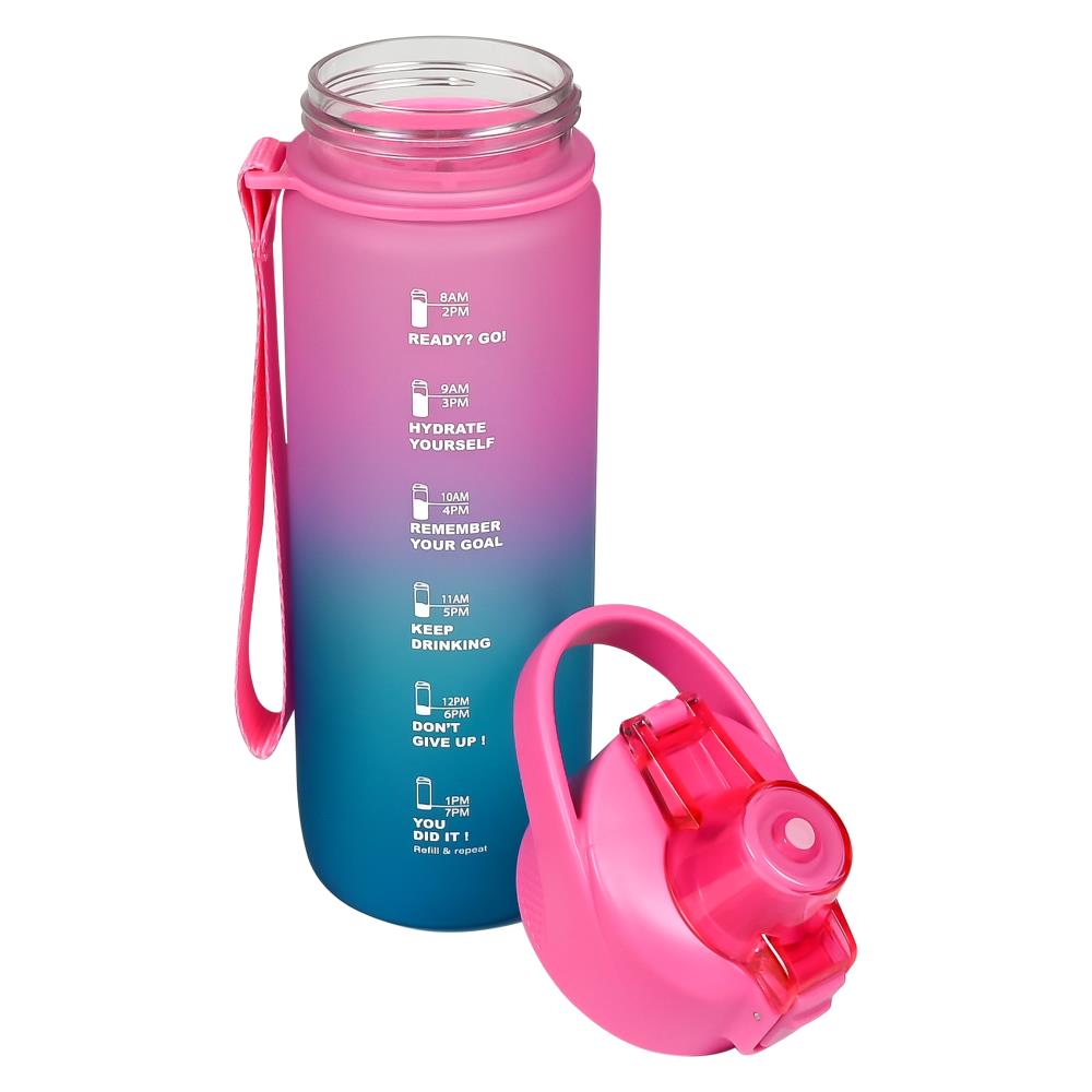 Drinkfles 750 ml blauw/ roze