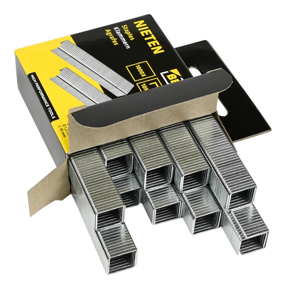 Agrafes 10 mm x 1,2 mm 1000 pcs