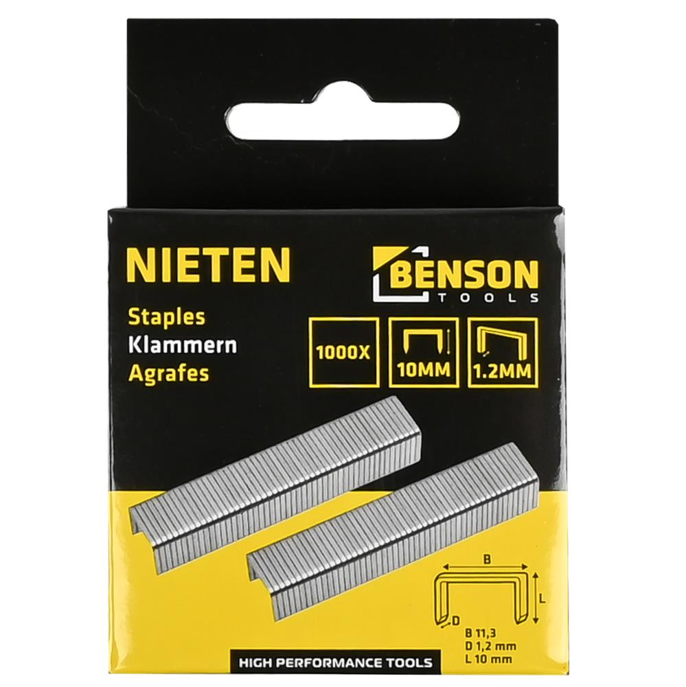 Agrafes 10 mm x 1,2 mm 1000 pcs
