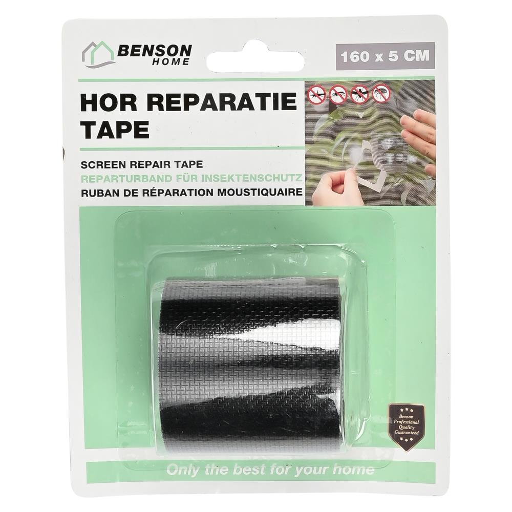 Insect screen repair tape self-adhesive 160x5 cm black