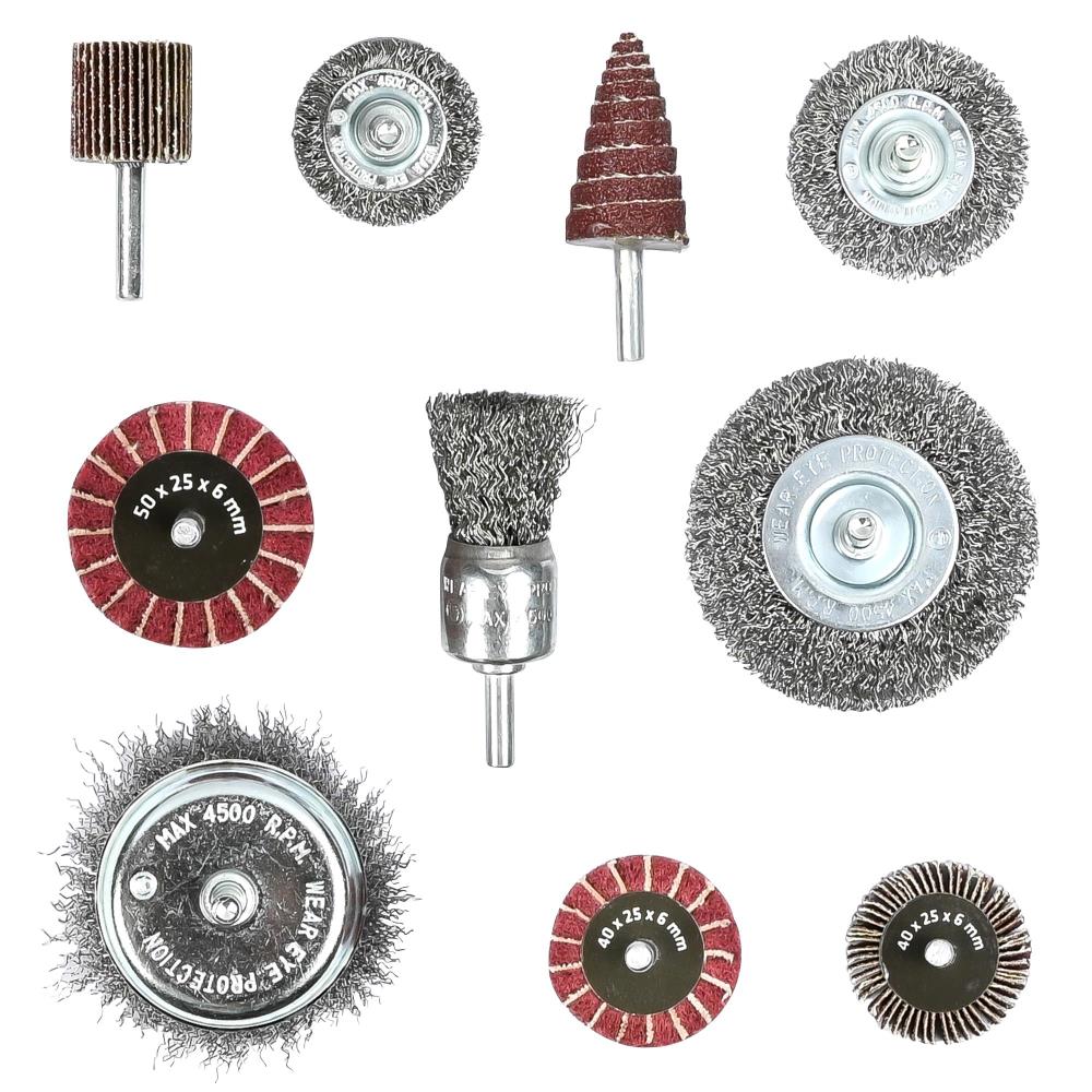 Brush set for drill 10 pcs 