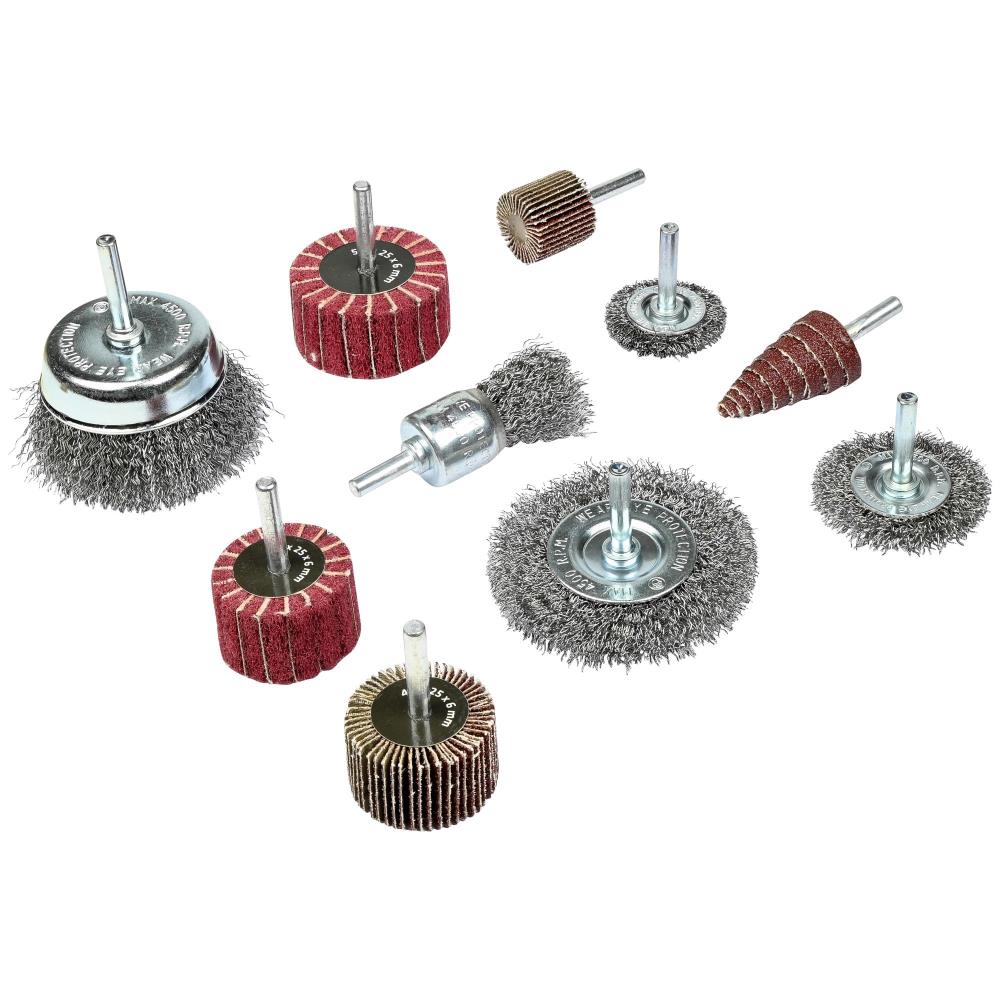 Borstel set voor boormachine 10 dlg