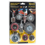 Borstel set voor boormachine 10 dlg