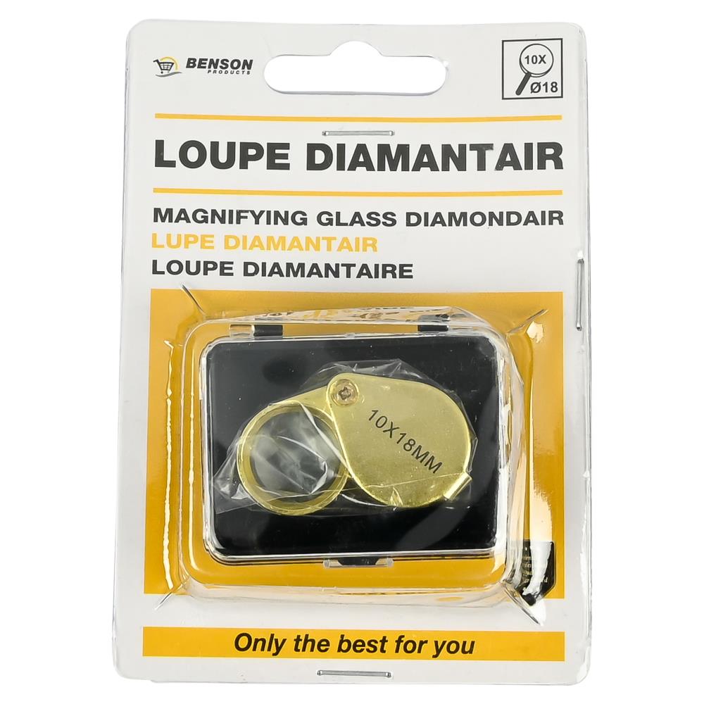 Magnifying glass diamondair gold