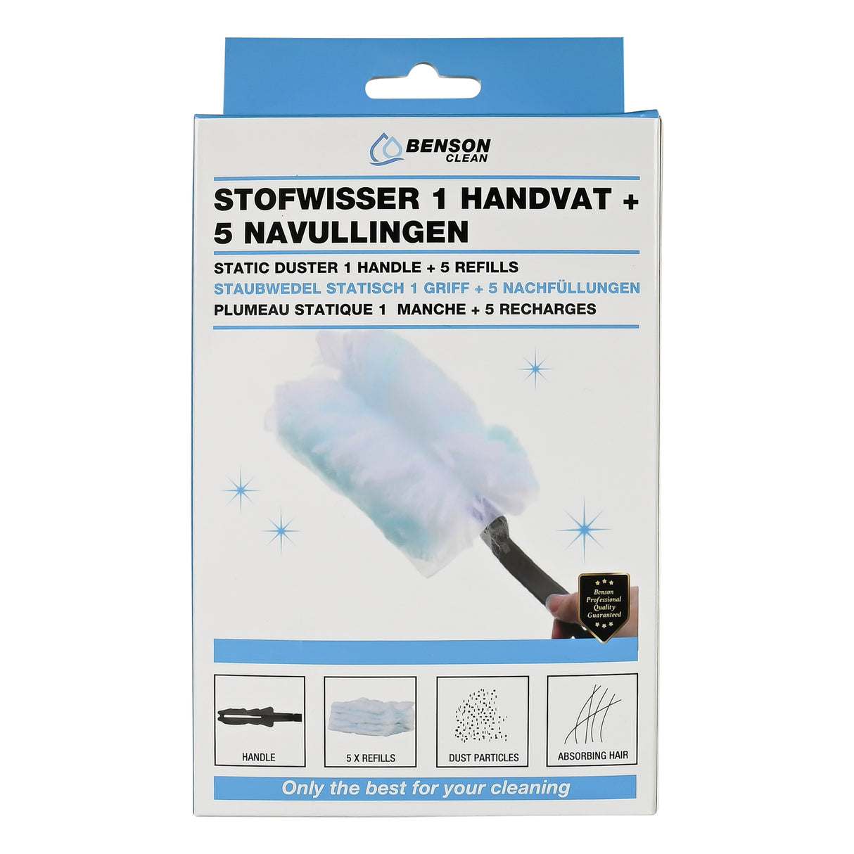 Dust mop 1 handle + 5 refills