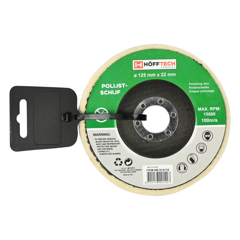 Polijstschijf ø 125 mm x 22 mm