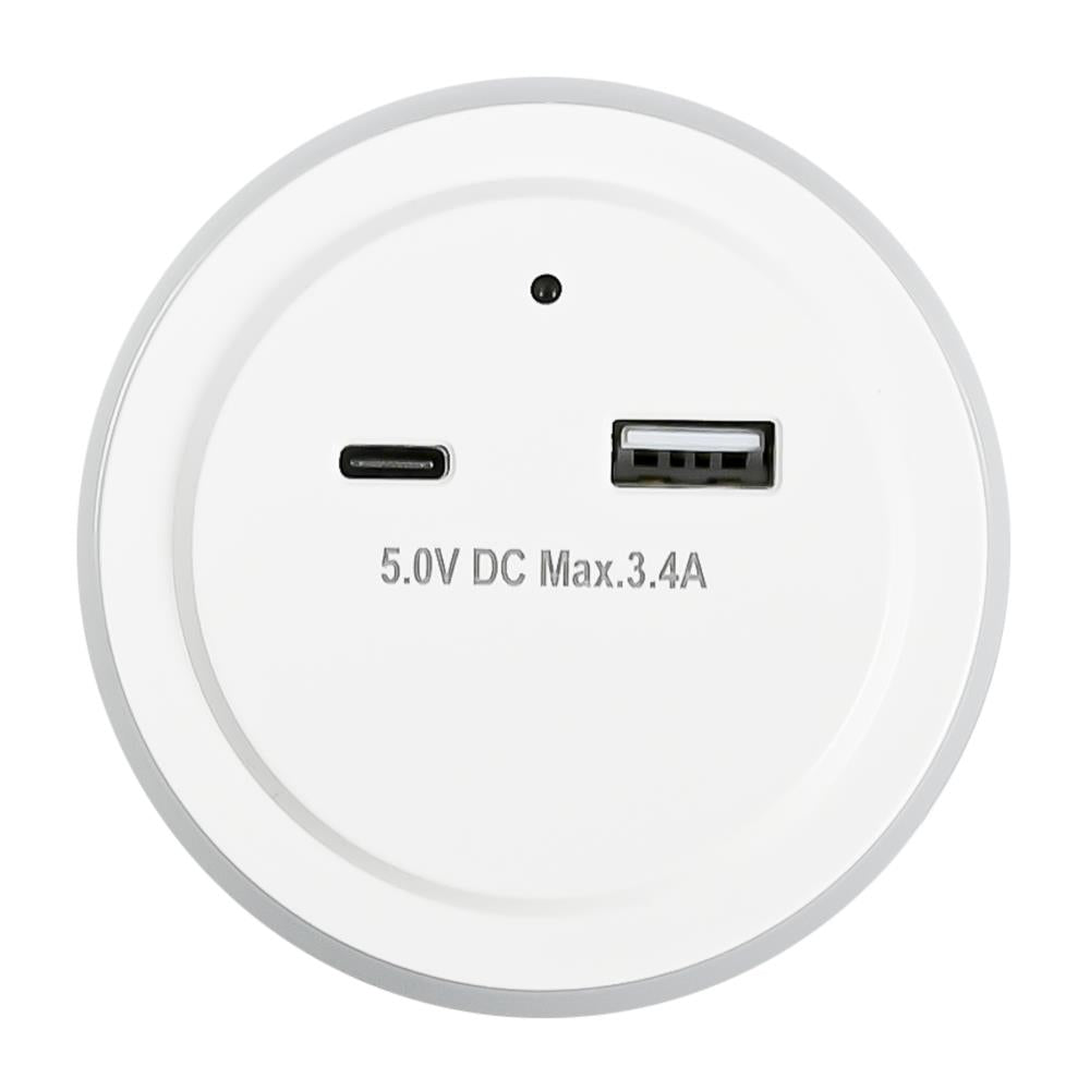 Nachtlamp USB-A en USB-C met sensor