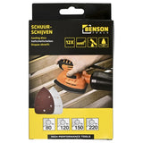 Sanding discs 140 x 140 x 95 mm 12 pcs triangle