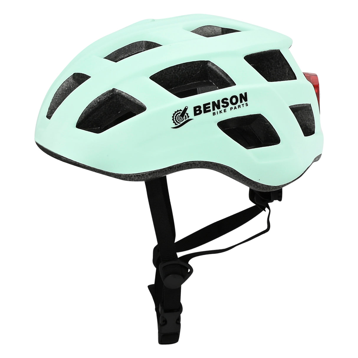 Casque de vélo adultes avec éclairage vert menthe L