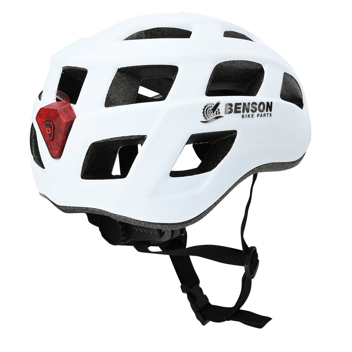 Fietshelm volwassenen met verlichting wit L