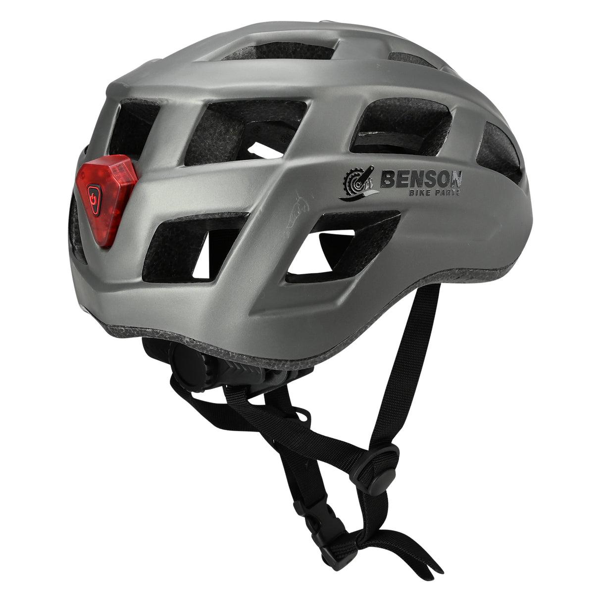 Casque de vélo adultes avec éclairage gris L