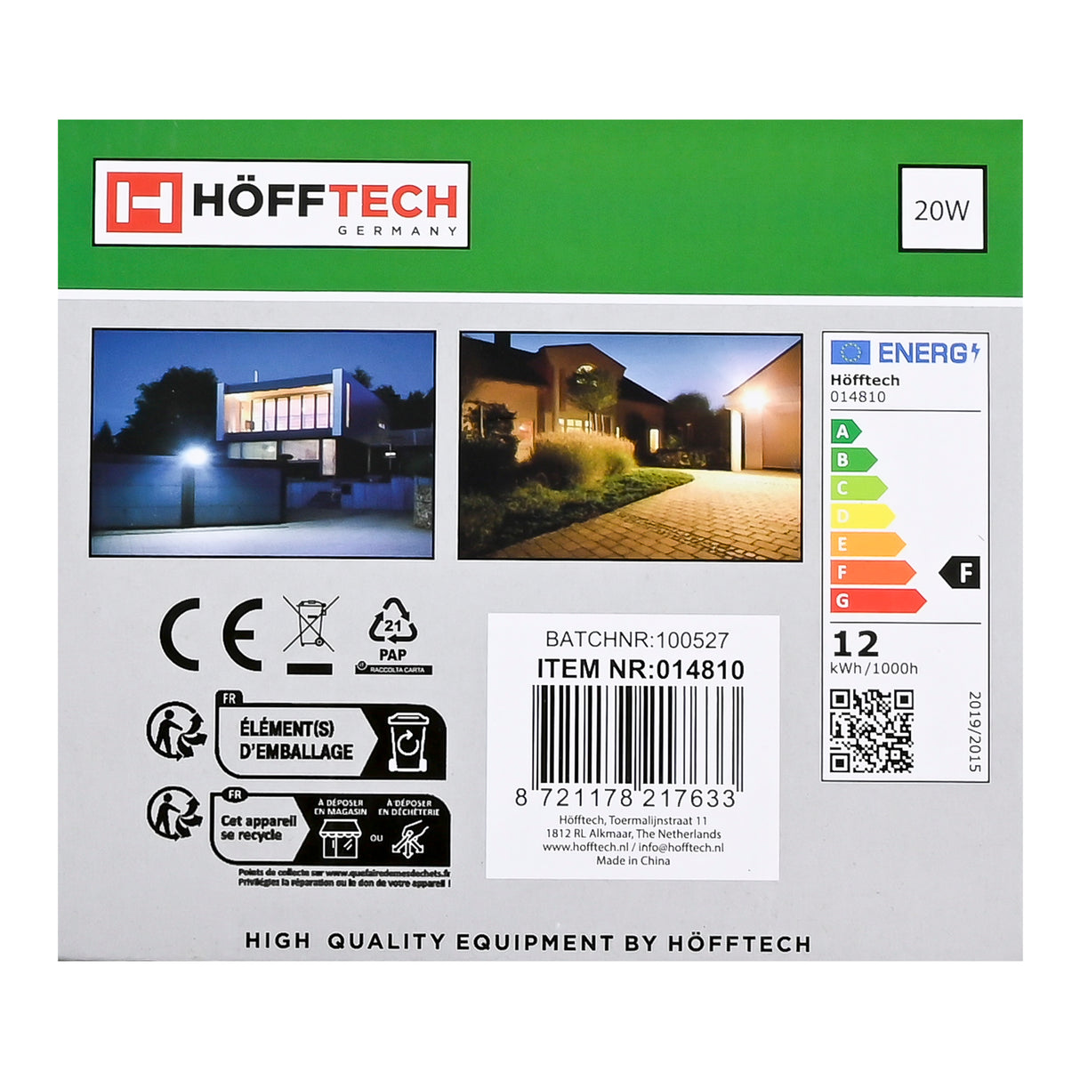 LED straler ultra flat 20W IP65