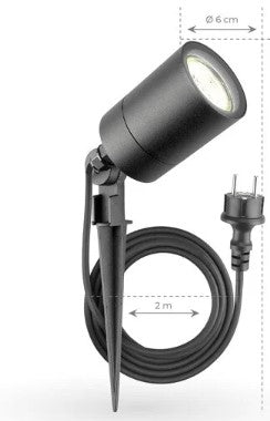 Spot de jardin avec prise RA IP65