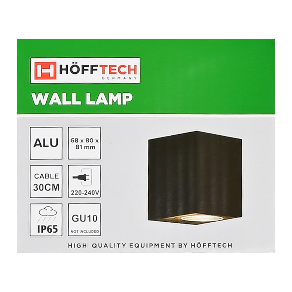 Wandlamp vierkant IP65