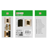 Wandlamp vierkant hoog up&down light IP65