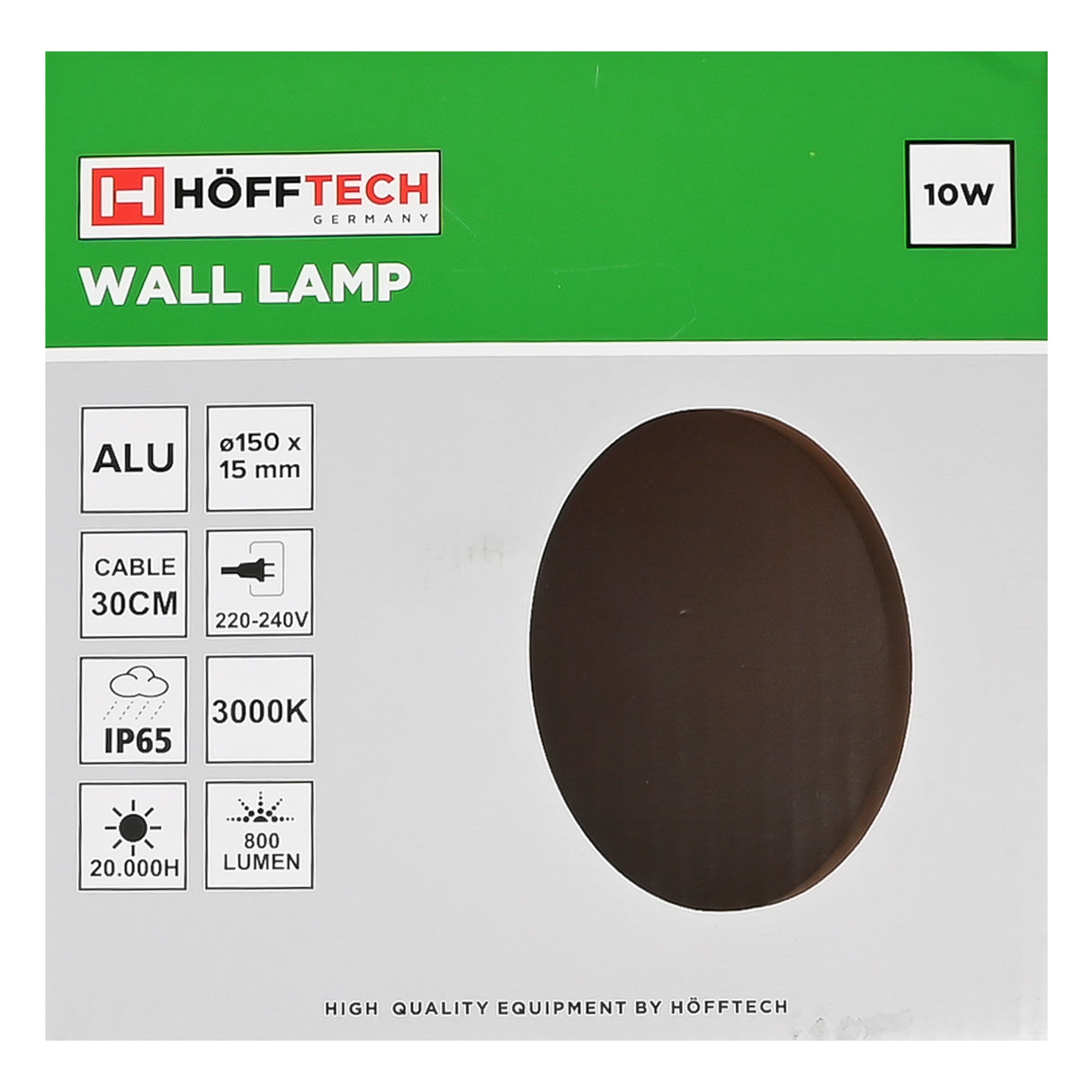 Wandlamp rond plat 10W