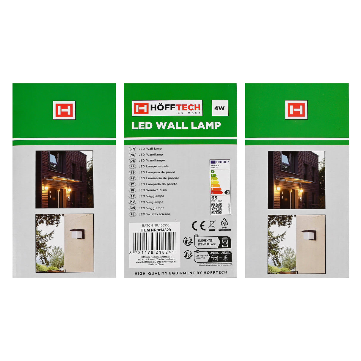 LED Wandlamp rechthoek 4W IP65