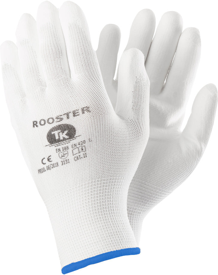 Gants de travail PU blanc taille 11