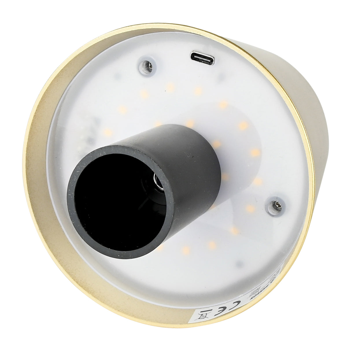 Lampe bouteille or