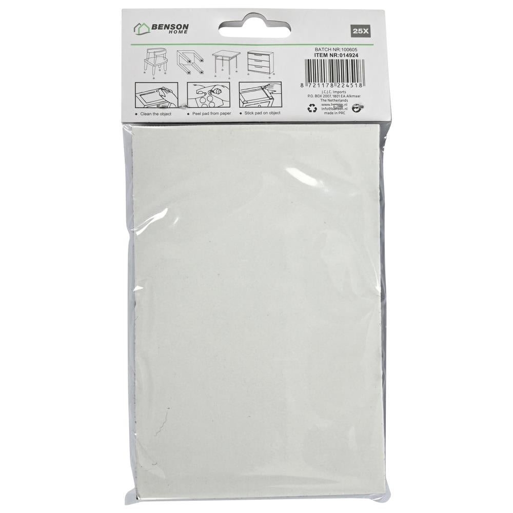 Anti-scratch felt 25 pcs  black