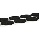 Patins feutre anti-rayure ø28 mm 12 pcs noir