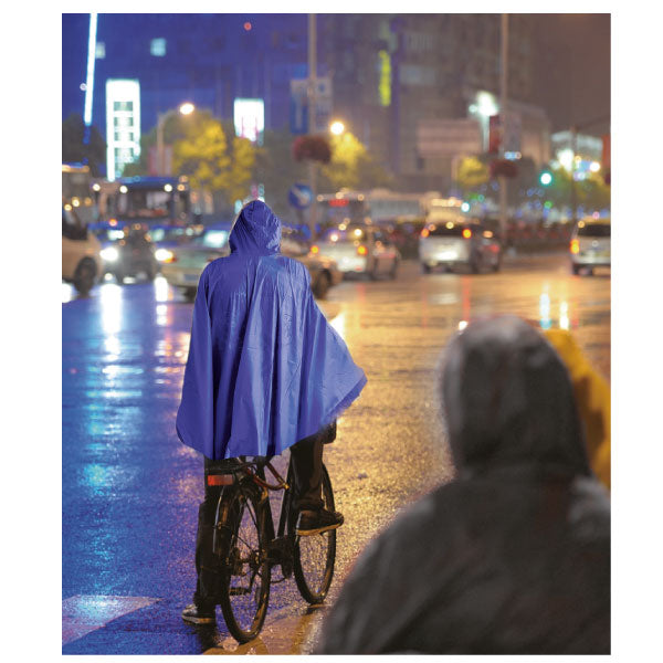 Poncho duurzaam donkerblauw