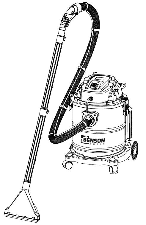 Tapijtreiniger nat/droog 20 ltr 1200W