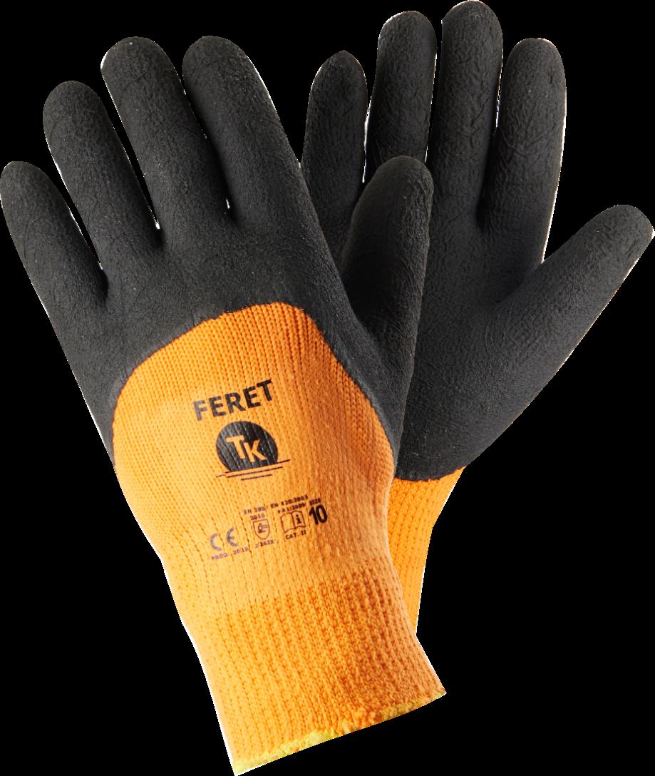 Thermo werkhandschoenen oranje zwart maat 11