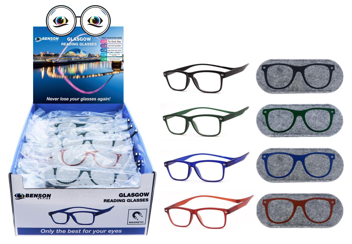Reading glasses Glasgow mix display