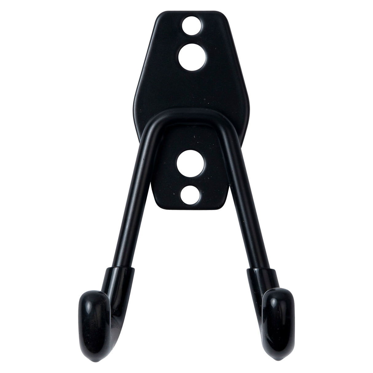 Hook double multi purpose 70 x 60 mm black
