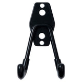 Hook double multi purpose 70 x 60 mm black
