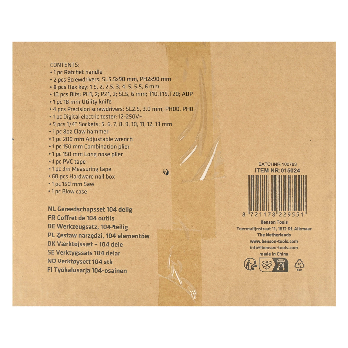 Mallette Outils 104 pcs