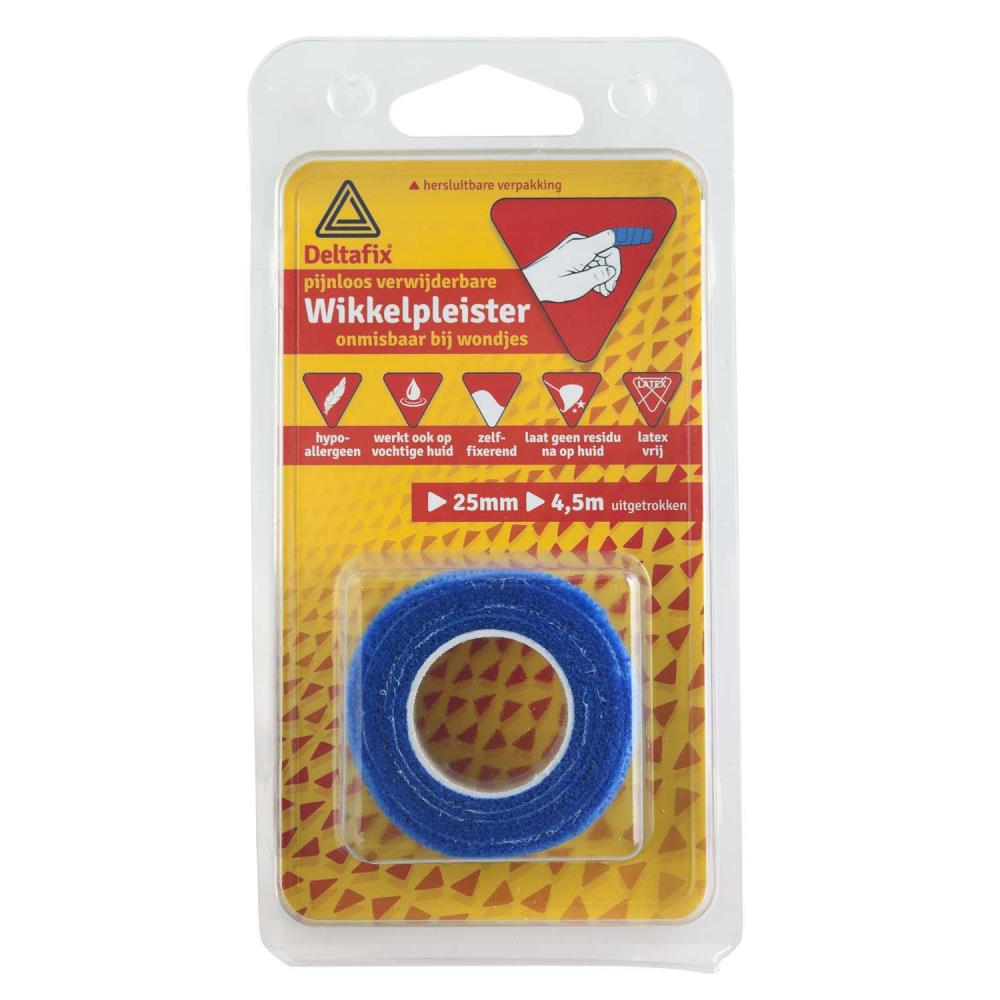 Deltafix Bande de platre 4,5 mtr x 25 mm bleu