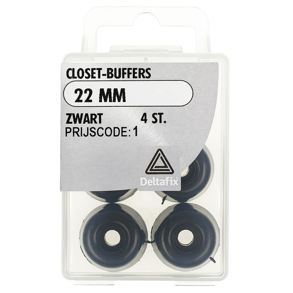 Deltafix Tampon amortisseur noir 22 mm 4 pcs