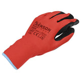 Working gloves latex crinkle red black size 11