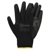 Gants de travail PU paume noir taille 10