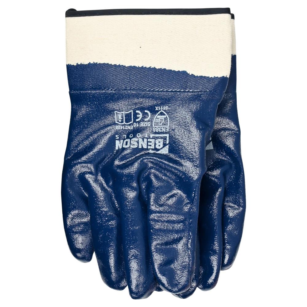 Werkhandschoenen nitril gesloten rug maat 10